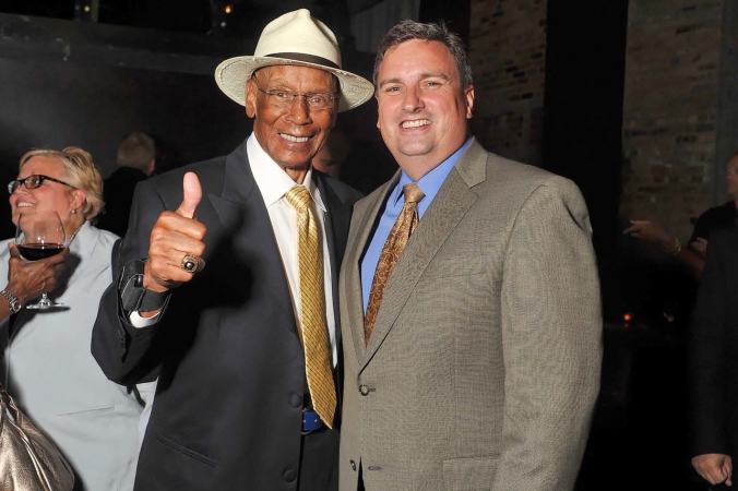 mr cub ernie banks makes celebrity sports appearance at abc7 chicago corporate event, photography by fab photo