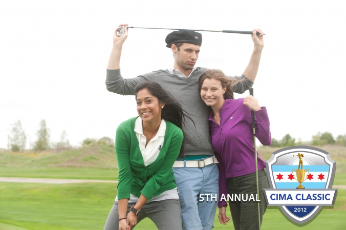 super model golfers pose for free golf photo printed on location, CIMA classic, annual golf event, harborside golf course