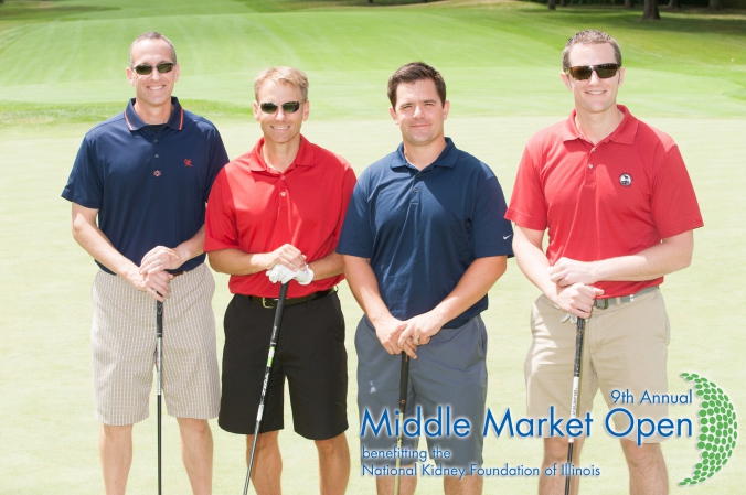 group photo, printed onsite, middle market open, golf fundraising event for national kidney foundation illinois, Olympia Fields Country Club