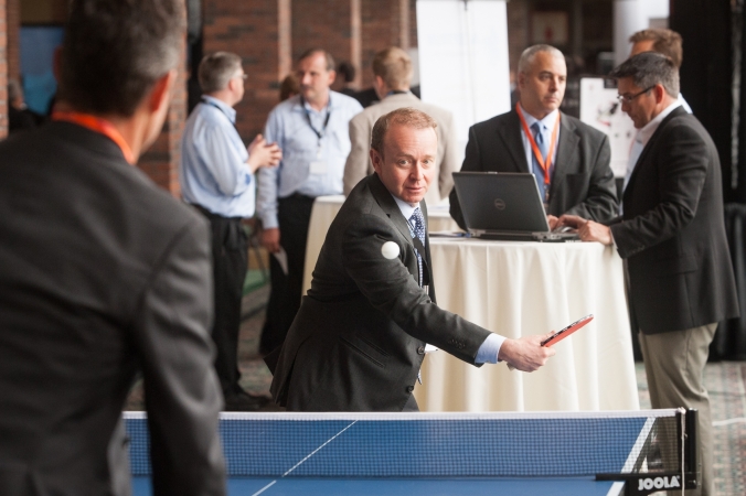 no joke ping pong game during lunch break at the terrapin conference, sterllar event photography by fab photo